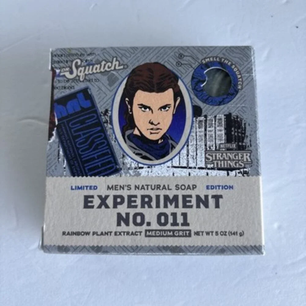 DR. Squatch Stranger Things Bar Soap Experiment No. 11 Limited Edition